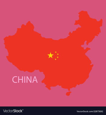 Flag map of republic of china vector image Flag map of republic of china vector image