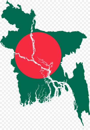 Flag of Bangladesh Map - minar 