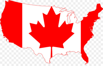 Flag of Canada Map - Canada 