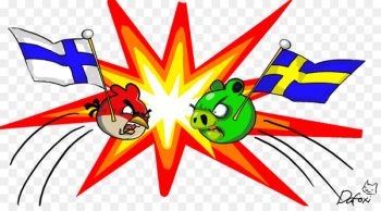 Flag of Finland Angry Birds Flag of Sweden - angry birds Flag of Finland Angry Birds Flag of Sweden - angry birds