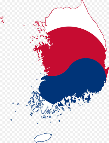 Flag of South Korea North Korea World map - korean Flag of South Korea North Korea World map - korean