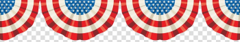 Flag of the United States Banner Bunting , Semicircular American flag banner creatives transparent background PNG clipart