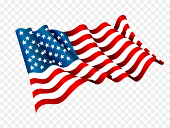 Flag of the United States Clip art - Vector hand-painted American flag flying 