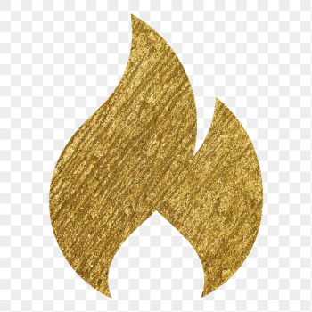 Flame png icon sticker, gold | Free Icons - rawpixel