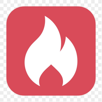 Flame png sticker, flat square | Free Icons - rawpixel