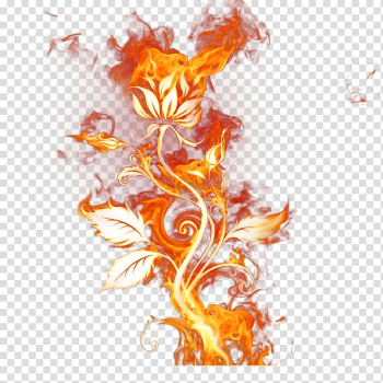 Flaming rose flower , Light Flame, Flame effects transparent background PNG clipart