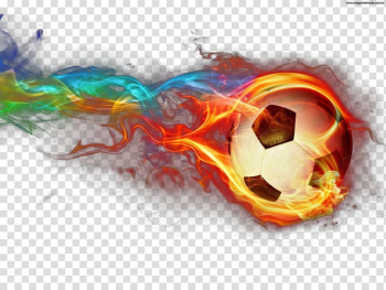 Flaming soccer ball illustration, Flame Light Fire , Flames Football transparent background PNG clipart