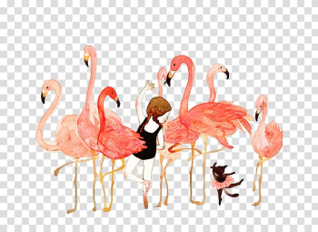 Flamingo Illustration Watercolor painting , flamingo transparent background PNG clipart