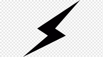 flash logo, Lightning Thunderbolt, lightning, angle, triangle, monochrome png