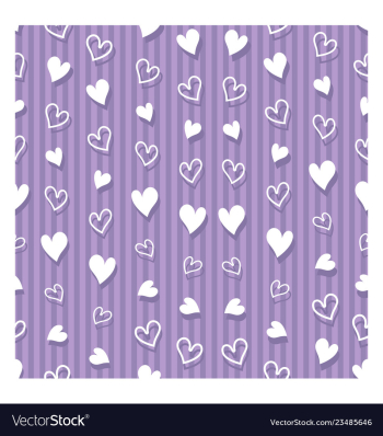 Flat and contour hearts vector image Flat and contour hearts vector image