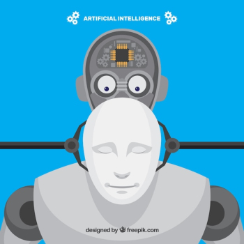 Flat artificial intelligence background Flat artificial intelligence background