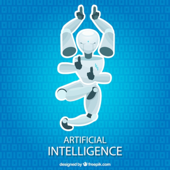 Flat artificial intelligence background Flat artificial intelligence background
