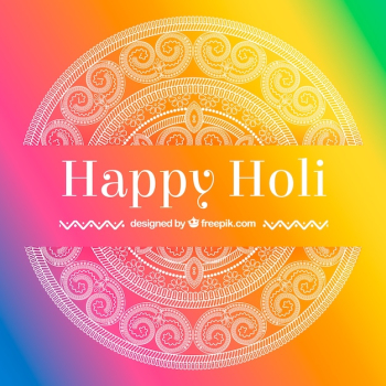 Flat background happy holi Flat background happy holi