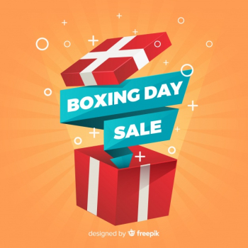 Flat boxing day sale background Flat boxing day sale background