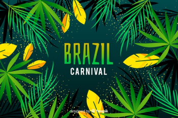 Flat brazilian carnival background Flat brazilian carnival background