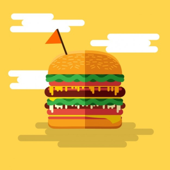 Flat burguer design Flat burguer design