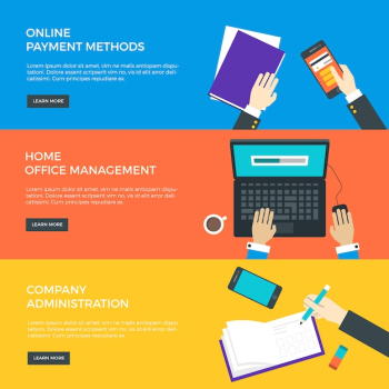 Flat business banner templates Flat business banner templates