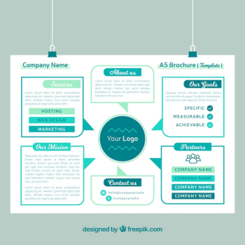 Flat business brochure in a5 size Flat business brochure in a5 size
