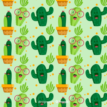 Flat cactus pattern Flat cactus pattern