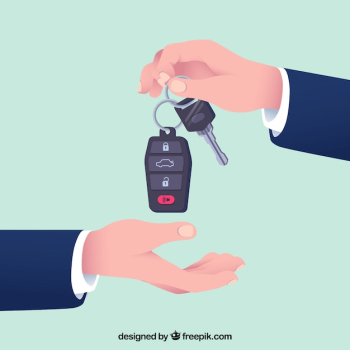 Flat car key background Flat car key background