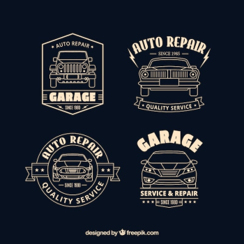 Flat car logos collection Flat car logos collection