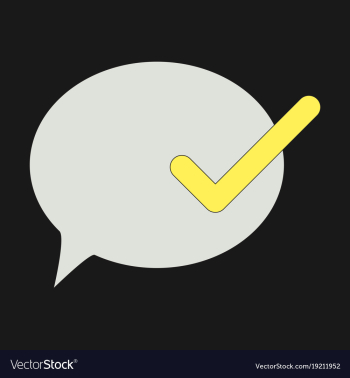 Flat check message flat icon vector image Flat check message flat icon vector image