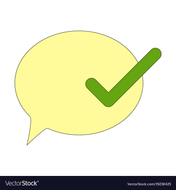 Flat check message flat icon vector image Flat check message flat icon vector image