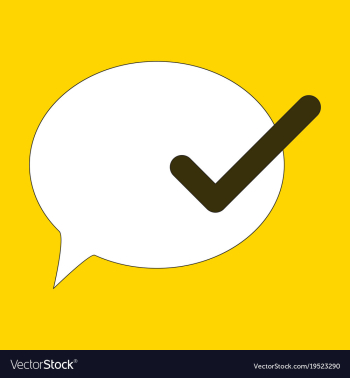 Flat check message flat icon vector image Flat check message flat icon vector image