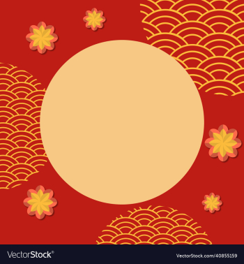 flat chinese new year mockup