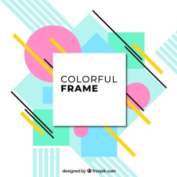 Flat colorful frame background Flat colorful frame background