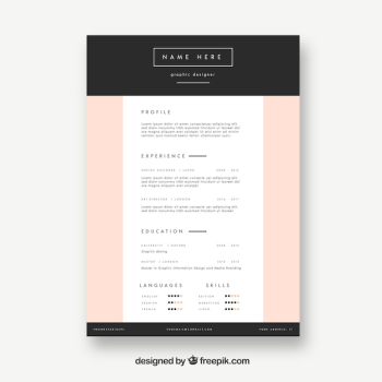 Flat curriculum vitae template