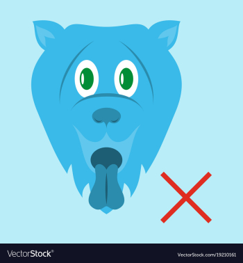 Flat cute funny cartoon dog puppy pet furry vector image