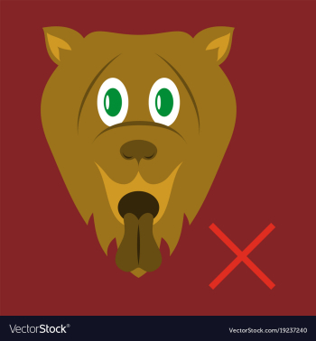 Flat cute funny cartoon dog puppy pet furry vector image