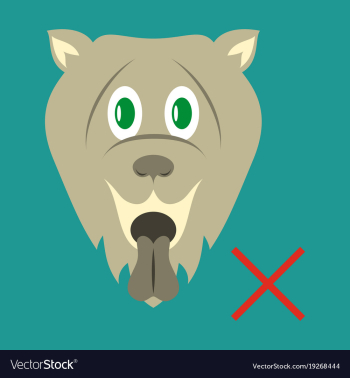 Flat cute funny cartoon dog puppy pet furry vector image