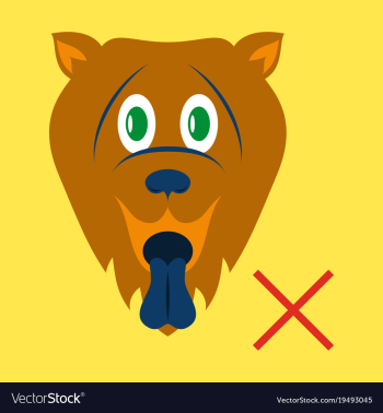 Flat cute funny cartoon dog puppy pet furry vector image
