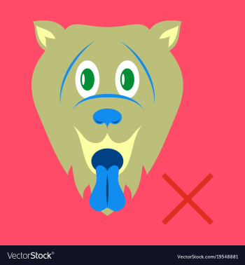 Flat cute funny cartoon dog puppy pet furry vector image