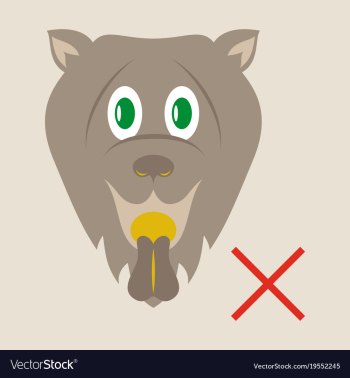 Flat cute funny cartoon dog puppy pet furry vector image