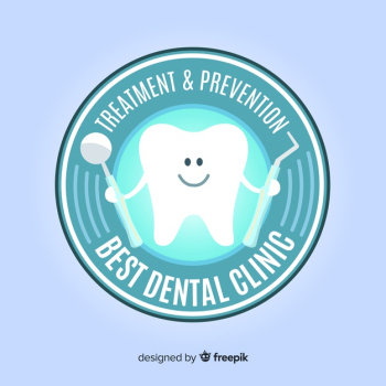 Flat dental clinic logo Flat dental clinic logo