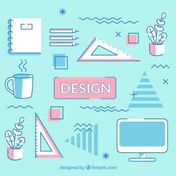 Flat design elements background Flat design elements background
