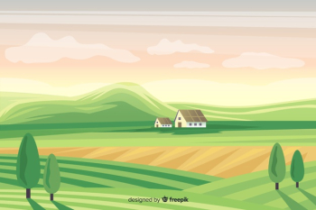 Flat design farm landscape background Free Vector Flat design farm landscape background Free Vector