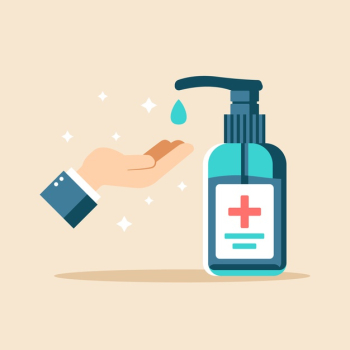 Flat design hand sanitizer illustration Free Vector Flat design hand sanitizer illustration Free Vector
