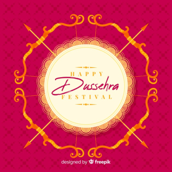 Flat design happy dussehra concept Free Vector Flat design happy dussehra concept Free Vector