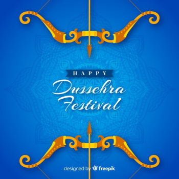 Flat design happy dussehra concept Free Vector Flat design happy dussehra concept Free Vector