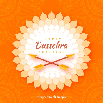 Flat design happy dussehra concept Free Vector Flat design happy dussehra concept Free Vector