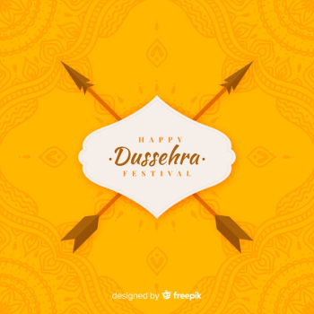 Flat design happy dussehra concept Free Vector Flat design happy dussehra concept Free Vector