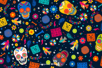 Flat design of dia de muertos background Free Vector Flat design of dia de muertos background Free Vector