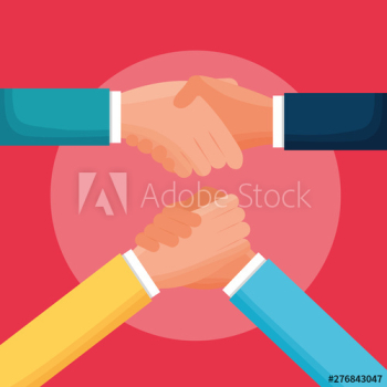 flat design people business handshake flat design people business handshake