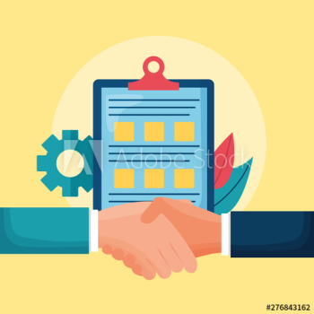 flat design people business handshake flat design people business handshake