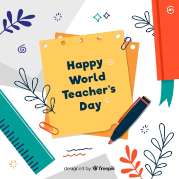 Flat design teachers day background Free Vector Flat design teachers day background Free Vector