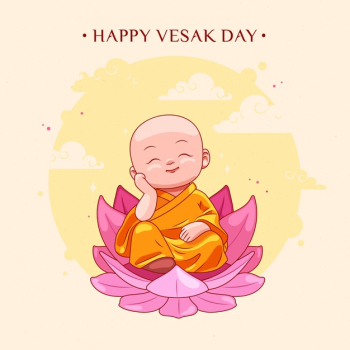 Flat design vesak celebration Free Vector Flat design vesak celebration Free Vector